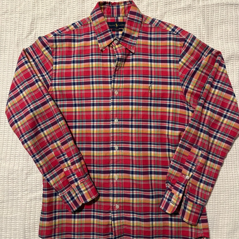 Ralph, Lauren, medium size slim fit oxford shirt, multicolors